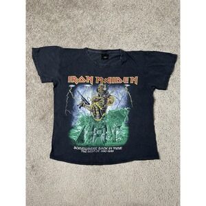 Vintage Mens T-shirt 00s Iron Maiden Somewhere back in time, Rock Mettal Size S